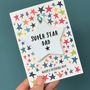 Bright Super Star Dad Card With Ceramic Keepsake, thumbnail 2 of 5