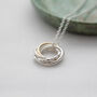 9ct Gold And Silver 50th Birthday Necklace, thumbnail 3 of 11