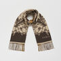 Woodland Tales Taupe Jacquard Scarf, thumbnail 4 of 6