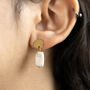Square Stone Marbled Drop Earrings, thumbnail 1 of 2