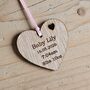 Personalised New Baby Hanging Heart Decoration And Card, thumbnail 4 of 4