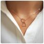 Personalised Stirrup Necklace, Silver, Gold Or Rose Gold, thumbnail 5 of 12