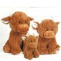 Highland Brown Cow Soft Toy Set, Mummy, Daddy And Baby, thumbnail 1 of 7