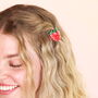 Mini Red Strawberry Hair Clip, thumbnail 1 of 4