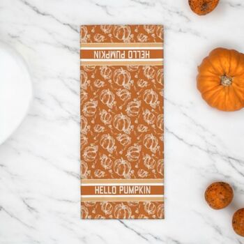 Designer Inspired Hello Autumn Tea Towel, 5 of 8