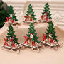Christmas Wooden Diy Sled Decoration Figurine, thumbnail 1 of 5