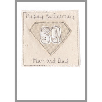 Personalised Diamond 60th Wedding Anniversary Card, 9 of 12
