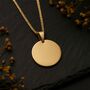 Personalised Solid 9ct Yellow Gold Disc Necklace, thumbnail 5 of 12