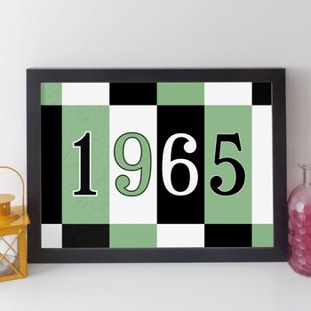 60th Birthday Print Or Card Personalised Gift 1965, 7 of 12