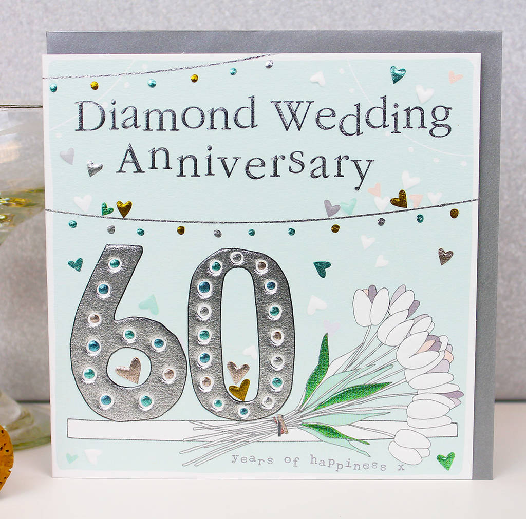 60th Wedding Anniversary Greeting Card By Molly Mae Notonthehighstreet