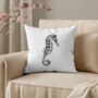 Faux Suede Seahorse Cushion, thumbnail 1 of 3