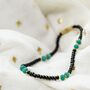 Black Green Beads Evil Eye Indian Nazaria Bracelet, thumbnail 1 of 8