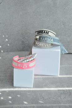 Braided Message Bracelet And Pearl Bracelet Set, 8 of 8