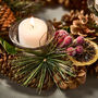 Natural Christmas Candle Holder Centrepiece, thumbnail 5 of 6