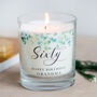 Eucalyptus Themed 60th Birthday Personalised Candle, thumbnail 1 of 3