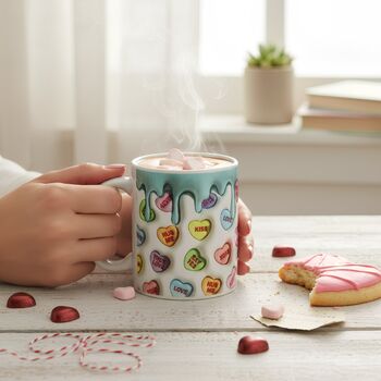 3D Effect Love Heart Gonk Valentine’s Mug, 2 of 6