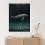 The Whale Watcher Dark Moody Seascape Wall Art Print, thumbnail 1 of 6