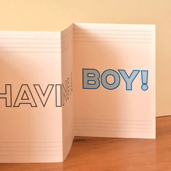 We're Having A Boy Gender Reveal Card, 2 of 4