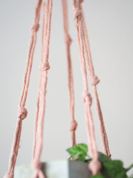 Eco Friendly Popcorn Knot Macrame Plant Hanger, 5 of 7