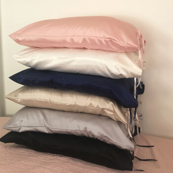 Astraea Silk Pillowcase With Ribbon Ties, 10 of 12