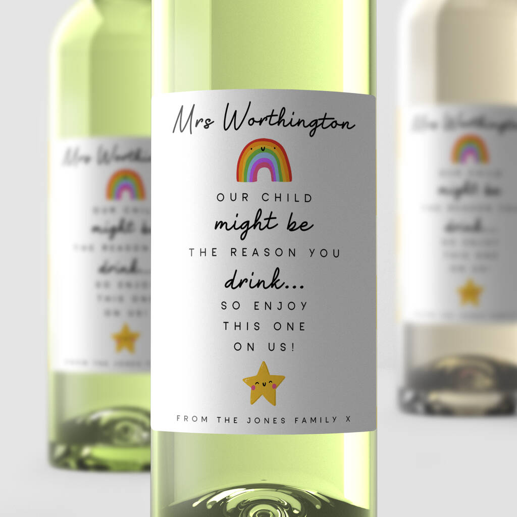 'Might Be The Reason You Drink' Personalised Wine Label