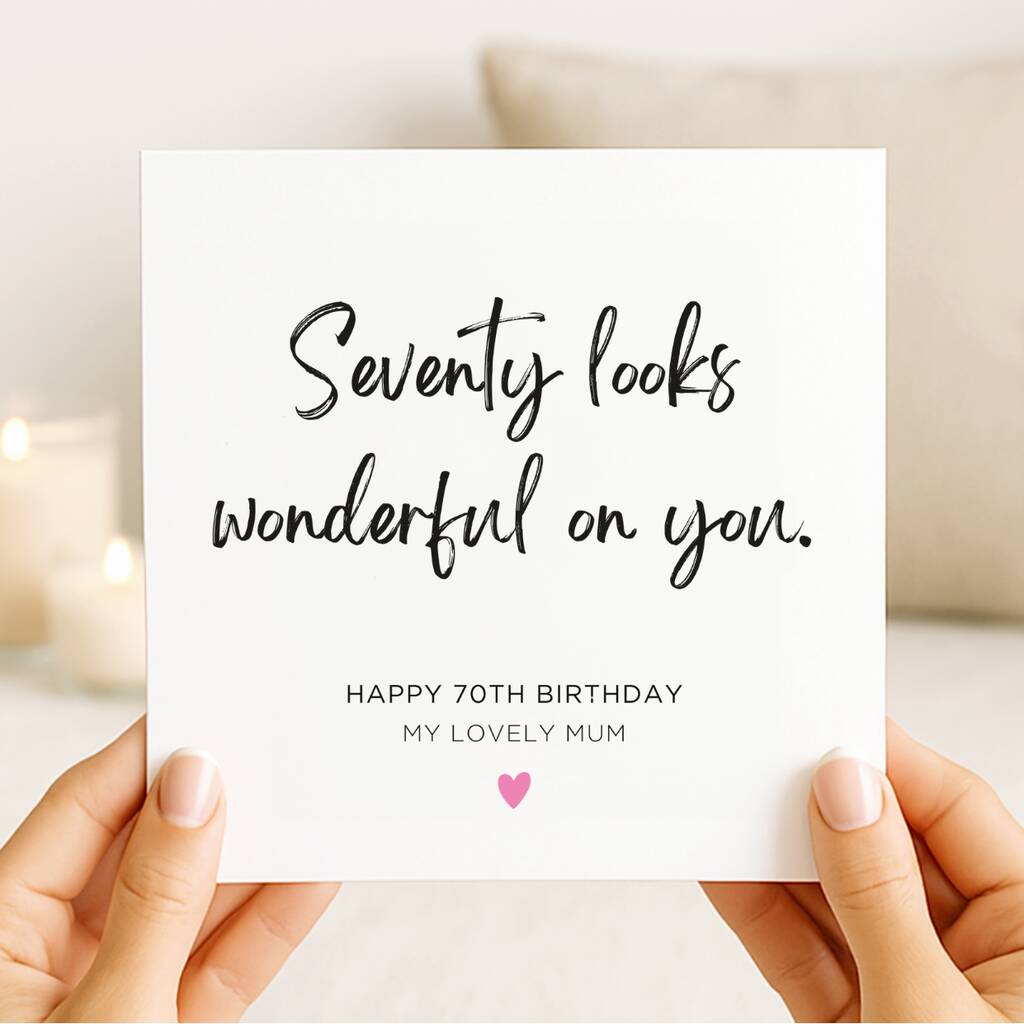 Personalised Wonderful 70th Birthday Card For Her, 1 of 1