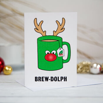 'Brewdolph' Funny Tea Christmas Card, 3 of 3