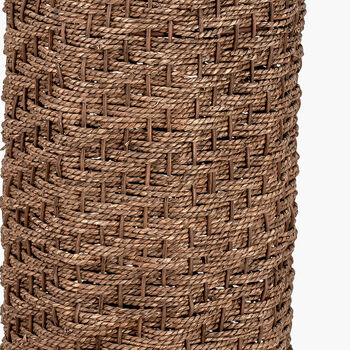 Brown Woven Seagrass Floor Lamp, 6 of 8