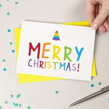 Rainbow Merry Christmas Card, 2 of 3