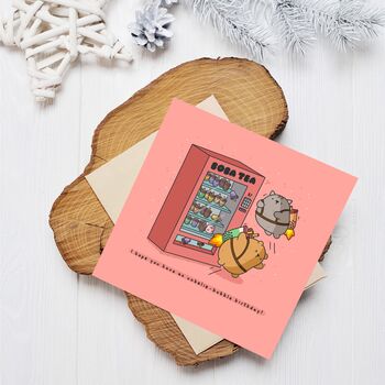 Cute Bubble Tea Jetpacks Birthday Card, 4 of 8