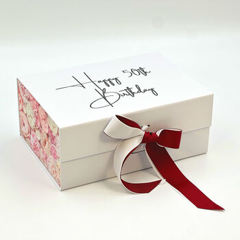 Personalised Floral Gift Box With Secure Magnetic Lid, 3 of 12