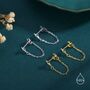 Starburst Cz Dangle Chain Stud Earrings In Sterling Silver, thumbnail 4 of 12
