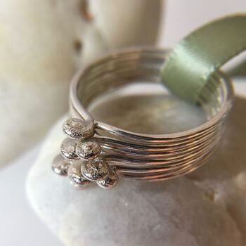 Silver Skinny Stacking Rings, 3 of 5