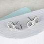 Sterling Silver Infinity Studs, thumbnail 2 of 4