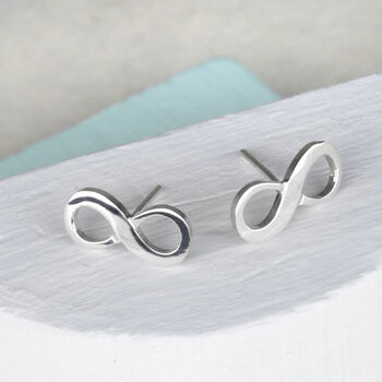 Sterling Silver Infinity Studs, 2 of 4