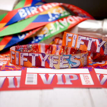 50 Fest 50th Birthday Party Festival Vip Pass Lanyards, 7 of 11