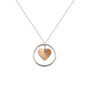 Rose Gold Colour Heart Eco Circle Of Life Necklace, thumbnail 1 of 2