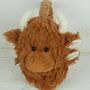 Highland Cow Brown Earmuffs + Matching Scarf Gift Boxed, thumbnail 8 of 12