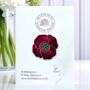 Red Remembrance Poppy Flower Lapel Pin, thumbnail 1 of 8