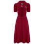 Ethel 49ers Dress In Windsor Wine Vintage 1940s Style, thumbnail 1 of 4