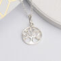 Personalised Sterling Silver Cz Tree Of Life Necklace, thumbnail 3 of 8