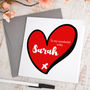 Personalised Love Heart Card, thumbnail 2 of 3