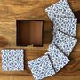 Set Of Six Coasters With Case, Indian Print, thumbnail 3 of 12