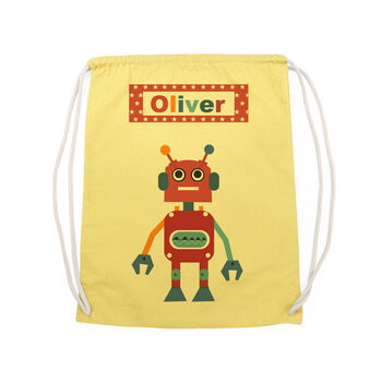Personalised Boy's Robot Pe Kit Bag, 10 of 12