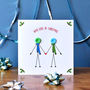 'Husband And Wife' Button Christmas Card, thumbnail 3 of 3