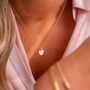 Sterling Silver Pearl Mini Heart And Gemstone Necklace, thumbnail 4 of 12