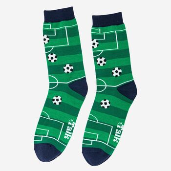 Men's Football Pitch Bamboo Socks, 2 of 5