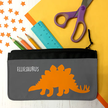 Children's Personalised 'Dinosaur' Fabric Pencil Case, 3 of 11