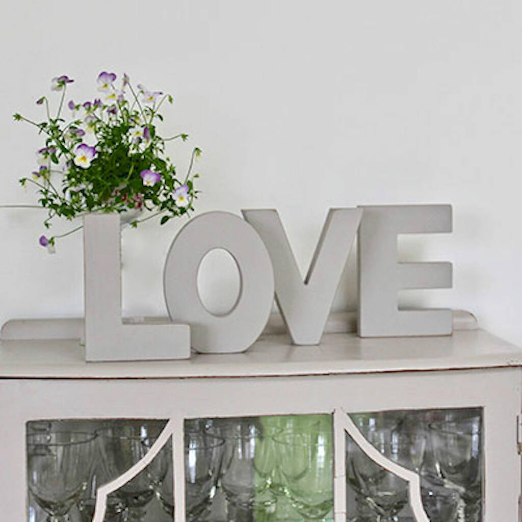 'love' wooden decorative letters large by chapel cards
