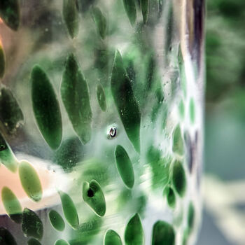 Handmade Green Glass Votive Set Of Two, 3 of 3